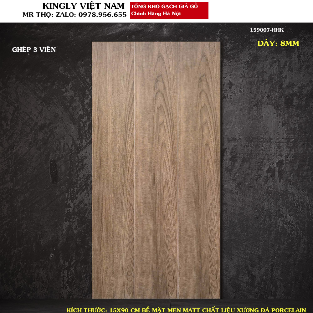 Gạch giả gỗ 15x90 Trung Quốc 159007